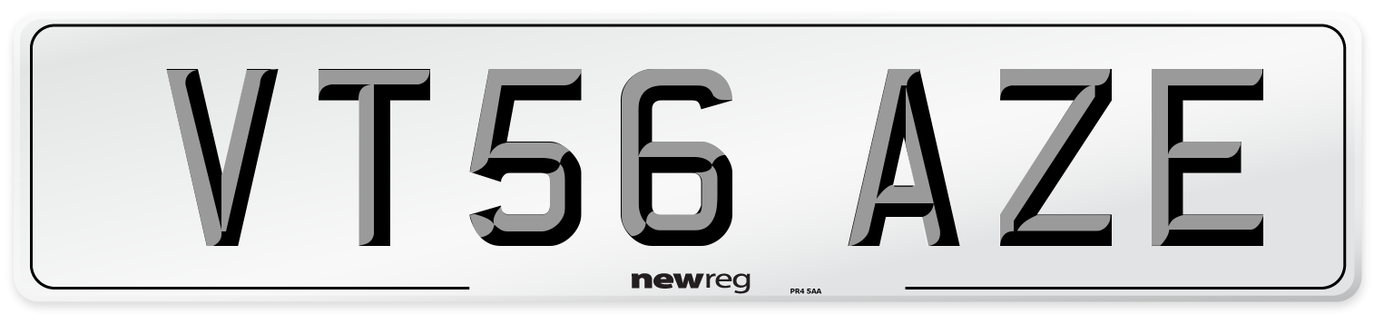 VT56 AZE Number Plate from New Reg
